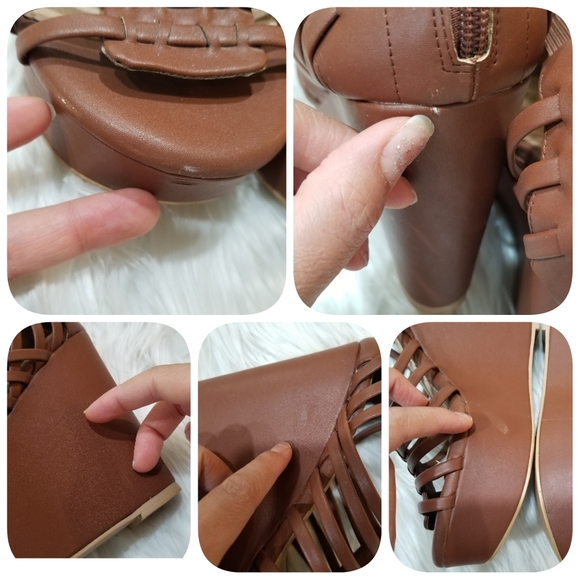 COPY - TORRID Platform Sandals With Strap Camel Color SIZE 8W. - Picture 16 of 17